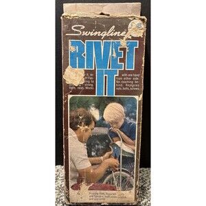 Vintage 1970S Swingline Rivet It Triple Head Riveting 9” Plier In Box USA